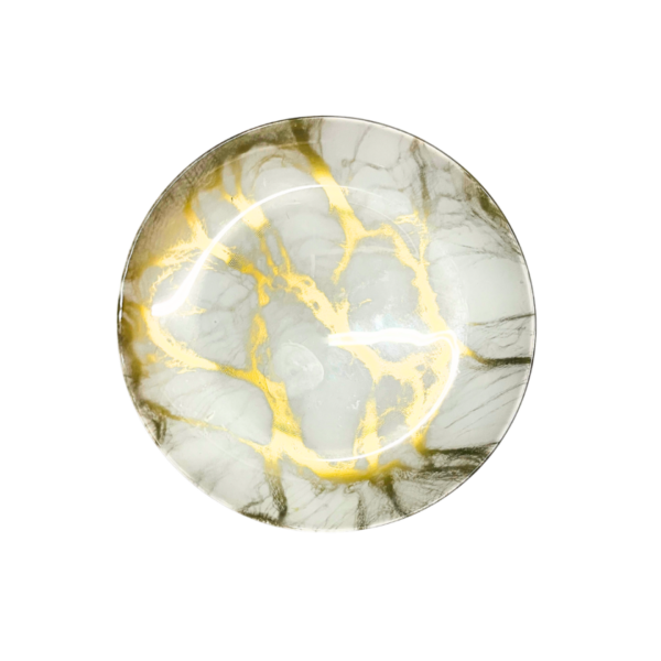 Gold Marbled Glass Charger