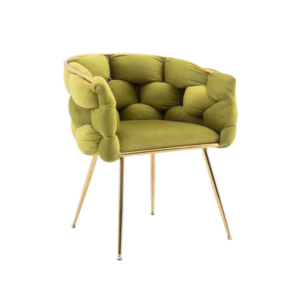 Olive woven accent Chair